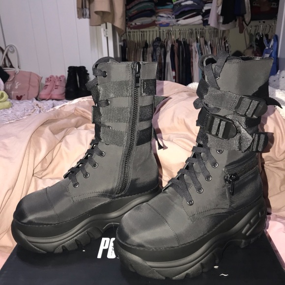 pocket combat boots